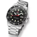 SWISS MILITARY Solar Sportuhr 43 Edelstahl schwarz MB