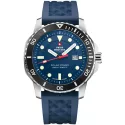 SWISS MILITARY Solar Sportuhr 43 Edelstahl blau
