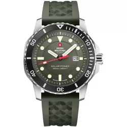 SWISS MILITARY Solar Sportuhr 43 Edelstahl oliv