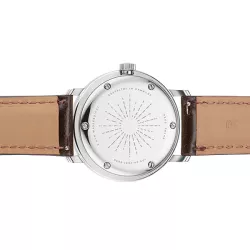 STERNGLAS Naos 38 Solaruhr weiss Stahl Bridle schwarz