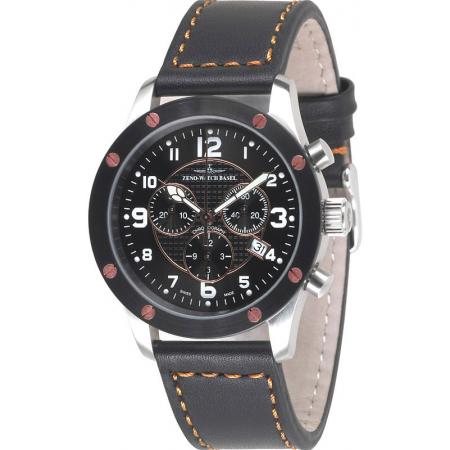 ZENO-WATCH BASEL Pilot Precision Chrono Screws 5030 schwarz kupfer