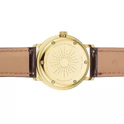 STERNGLAS Naos 38 Solaruhr grün vergoldet Bridle schwarz