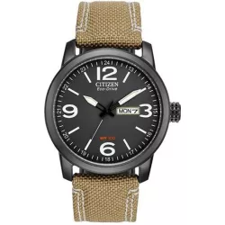 CITIZEN Fliegeruhr TagDatum Eco-Drive Solar Stahl schwarz