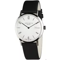 ZENO-WATCH BASEL Bauhaus Linea 39 Automatik Uhr Stahl Zahlen