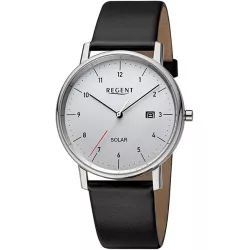 REGENT Pure 39 Solaruhr Edelstahl grau