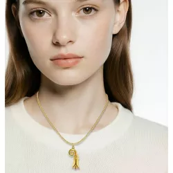 Anhänger Baslerstab gross Silber vergoldet