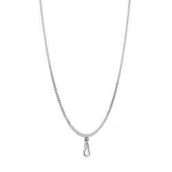 Anhängeuhrkette Panzer 70cm rhodiniert