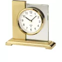 AMS Avantgarde Funk Tischuhr gold Glaseinsatz