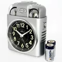 ATLANTA Glockenwecker Silent Q lauter Alarm Licht silber