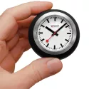 MONDAINE Globe Clock Quartz Tischuhr SBB Bahnhofsuhr schwarz