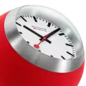 MONDAINE Globe Clock Quartz Tischuhr SBB Bahnhofsuhr rot