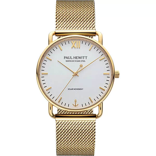 PAUL HEWITT Armbanduhr Sailor 39 Solar Recy-Stahl gold