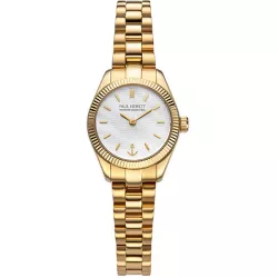 PAUL HEWITT Damenuhr Petit Soleil round 25 Solar Recy-Stahl gold weiss