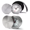 MONDAINE Travel Alarm Clock Reisewecker SBB Bahnhofsuhr Alu