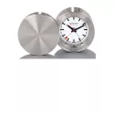 MONDAINE Travel Alarm Clock Reisewecker SBB Bahnhofsuhr Alu