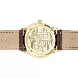 STERNGLAS Berlin 38 Quartzuhr mit Tages- und Datum gold