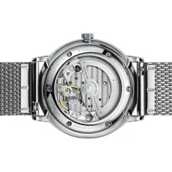 STERNGLAS Naos 38 Automatikuhr weiss Stahl Metallband