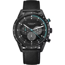 STERNGLAS Tachymeter 42 Quartz Chrono schwarz