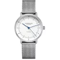 STERNGLAS Naos 33 Automatikuhr weiss Stahl Mesh