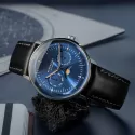 STERNGLAS Naos 38 Mondphasenuhr mit Tag und Datum blau
