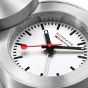 MONDAINE Travel Alarm Clock Reisewecker SBB Bahnhofsuhr Alu