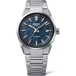CASIO Edifice Automatik Uhr Edelstahl blau