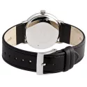 Junghans MAX BILL 34 Handaufzuguhr Stahl weiss Index Leder