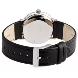Junghans MAX BILL 34 Handaufzuguhr Stahl weiss Index Leder