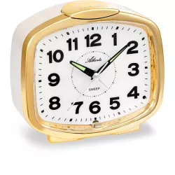 ATLANTA Glockenwecker mit Dauerlicht Silent gold