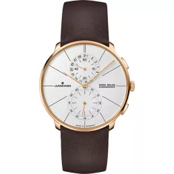 Junghans Meister fein Chronoscope Mega Solar Funkuhr vergoldet