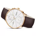 Junghans Meister fein Chronoscope Mega Solar Funkuhr vergoldet
