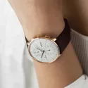 Junghans Meister fein Chronoscope Mega Solar Funkuhr vergoldet