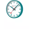 MONDAINE Wall Clock SBB Bahnhofswanduhr türkis