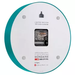 MONDAINE Wall Clock SBB Bahnhofswanduhr türkis