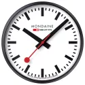 MONDAINE Wall Clock SBB Bahnhofswanduhr schwarz/weiss