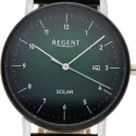 REGENT Pure 39 Solaruhr Edelstahl dunkelgrün
