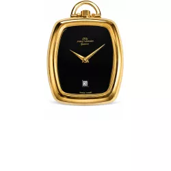 Modische Anhängeuhr Handaufzug Museum silber schwarz