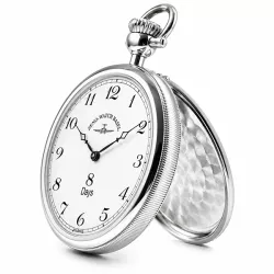 8 Tage Taschenuhr Handaufzug ZENO Sterling Silber Zahlen