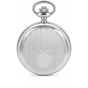 Klassik Taschenuhr Handaufzug Doppelsavonette Skelett chrom