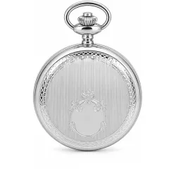 Klassik Taschenuhr Handaufzug Doppelsavonette Skelett chrom
