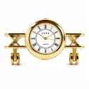 ZENO Miniaturuhr Flugzeug Quartz Tischuhr klein Messing