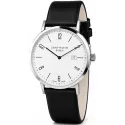 ZENO-WATCH BASEL Bauhaus Linea 39 Automatik Uhr Stahl Zahlen