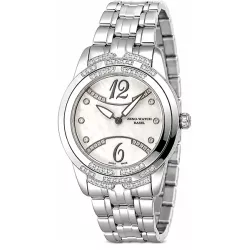 ZENO Fashionista Edelstahl Quartzuhr weiss