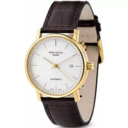 ZENO-WATCH BASEL Bauhaus vergoldete Automatik Uhr