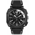 ZENO-WATCH BASEL Chronograph XL Quartzuhr Edelstahl schwarz