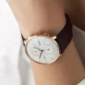 Junghans Meister fein Chronoscope Mega Solar Funkuhr vergoldet