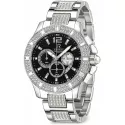 RENDEX Bling-Bling XL Chronograph Quartzuhr Stahl schwarz