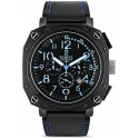 RENDEX Big Screws Chronograph Quartz Edelstahl PVD schwarz