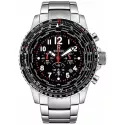 RENDEX Rechenschieber Flieger Chrono mit Weltzeitanzeige Edelstahl
