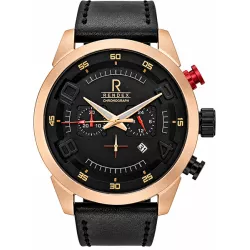 RENDEX Design XL Chronograph Quartzuhr ros vergoldet